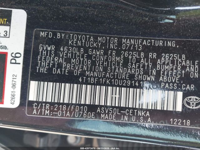 Toyota Camry Le Image 9