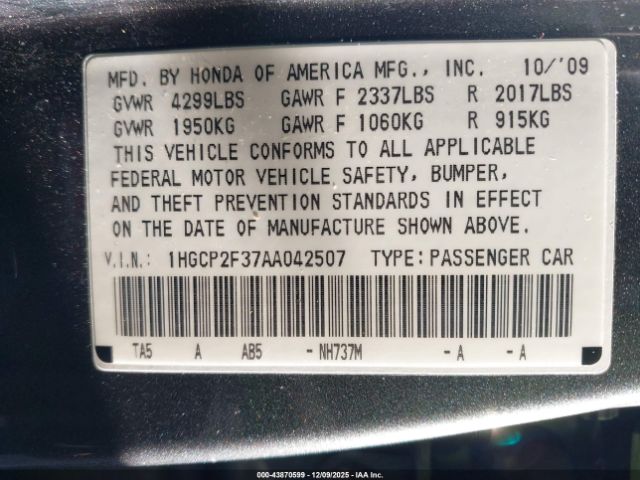 Honda Accord 2.4 Lx Image 12