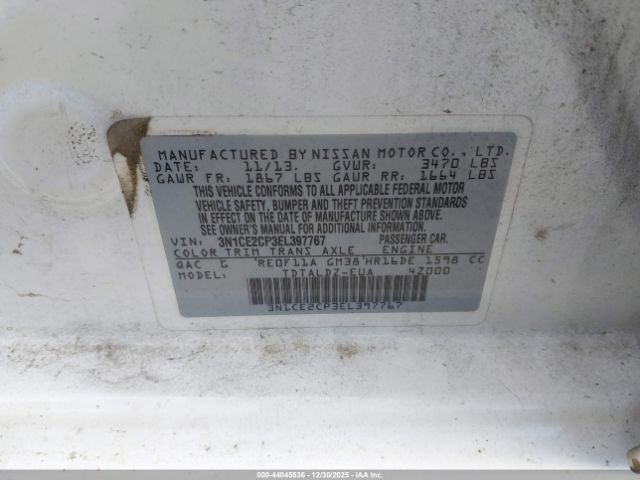 Nissan Versa Sv Image 8