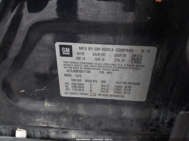 Chevrolet Trax 1ls Image 9