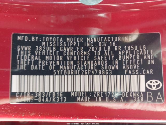 Toyota Corolla Le Image 13