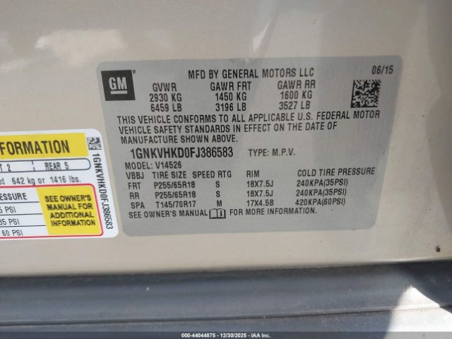 Chevrolet Traverse 2lt Image 9