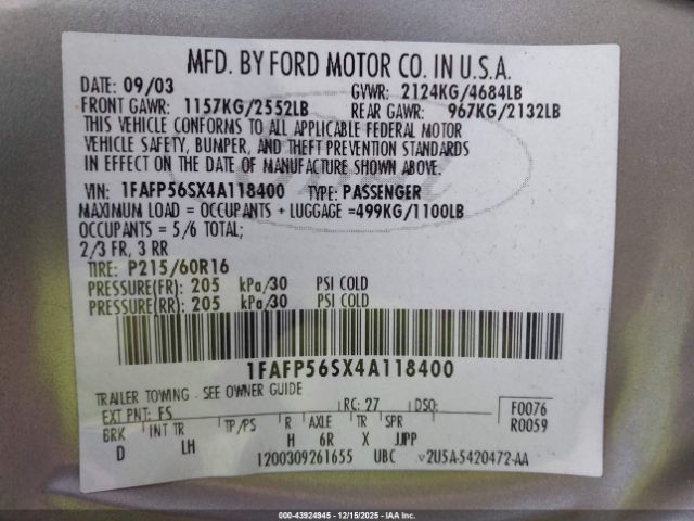 Ford Taurus Sel Image 6