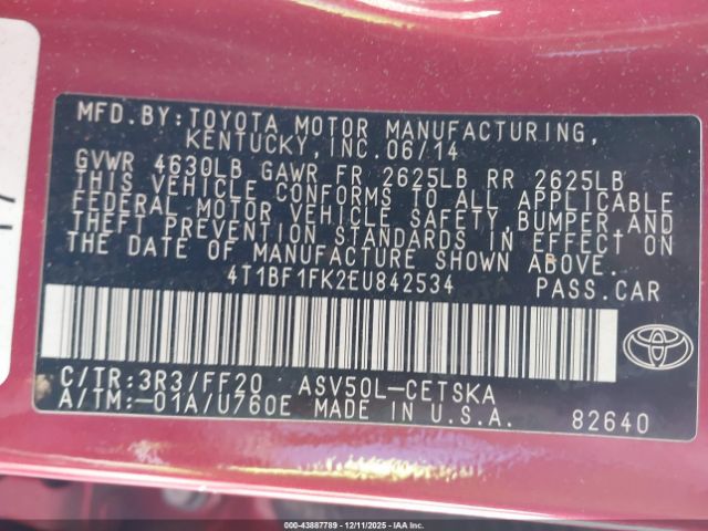 Toyota Camry Se Image 13