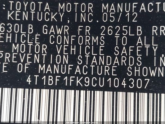 Toyota Camry Se Image 6