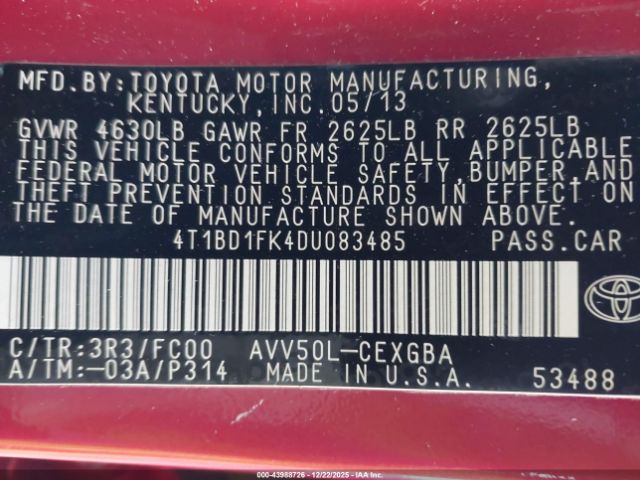 Toyota Camry Xle Image 7