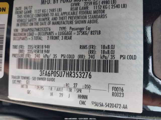 Ford Fusion Platinum Image 4