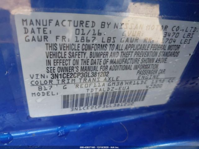 Nissan Versa Sv Image 8