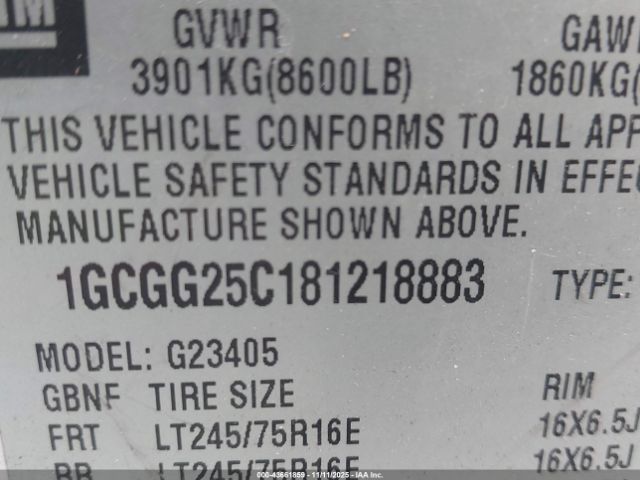 Chevrolet Express Work Van Image 2